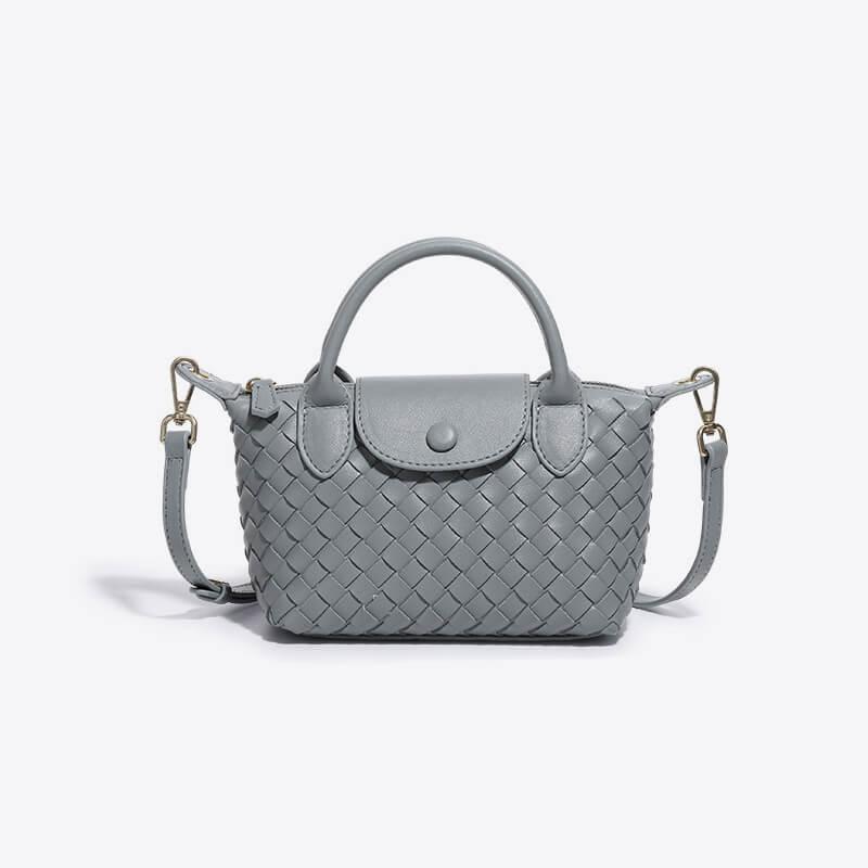 Women's Mini Handbag with Top Handle and Detachable Strap