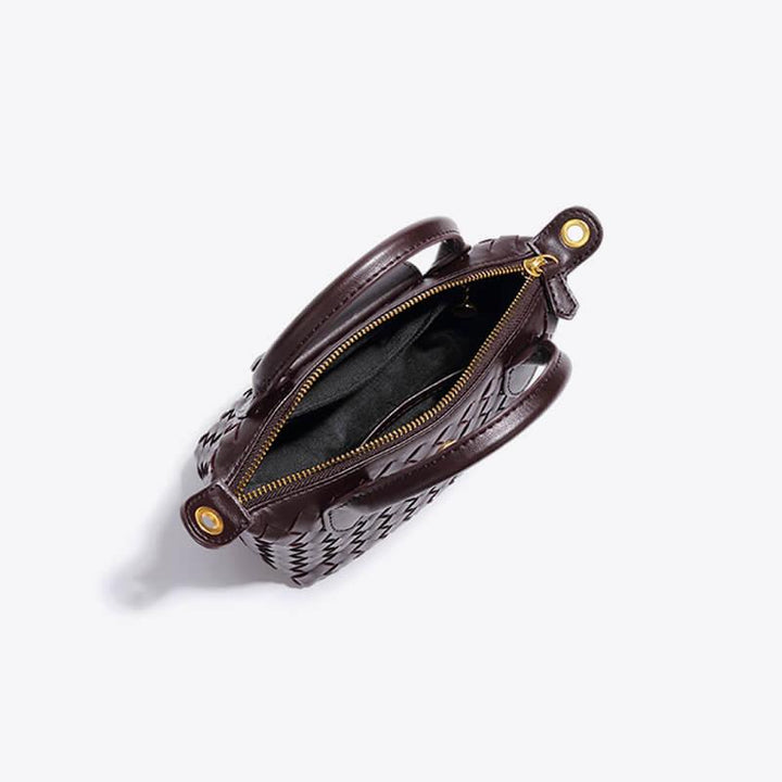 Women's Mini Handbag with Top Handle and Detachable Strap