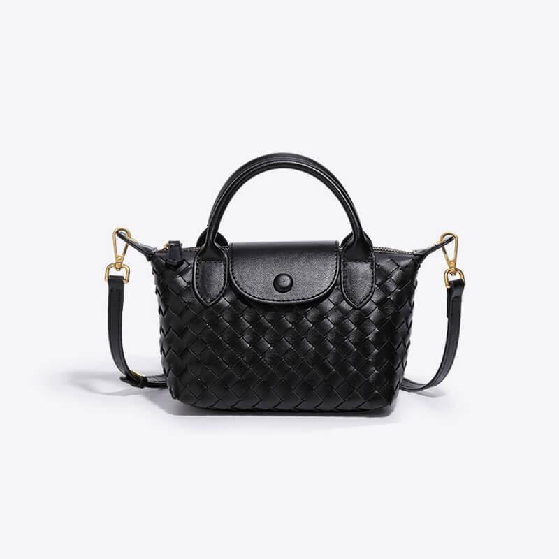Women's Mini Handbag with Top Handle and Detachable Strap