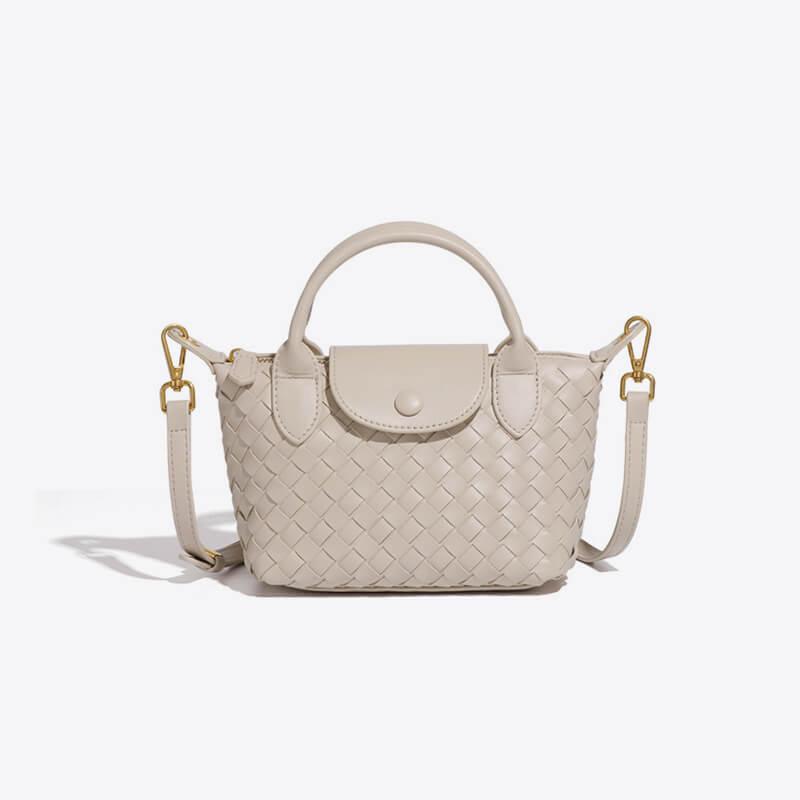 Women's Mini Handbag with Top Handle and Detachable Strap