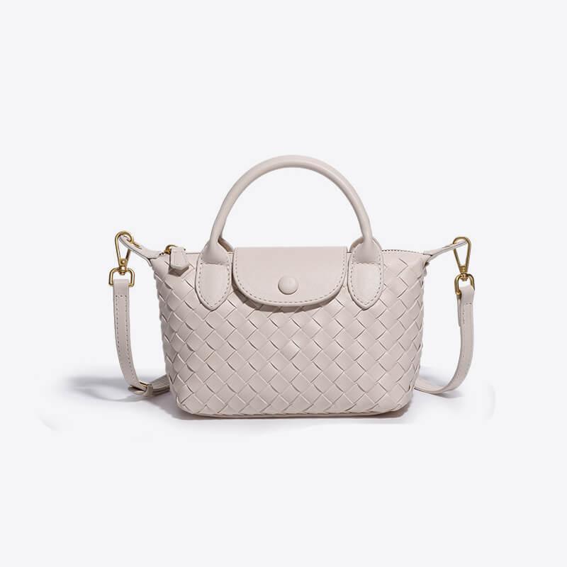 Women's Mini Handbag with Top Handle and Detachable Strap