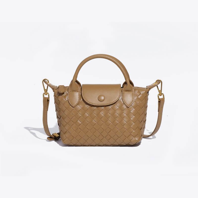 Women's Mini Handbag with Top Handle and Detachable Strap