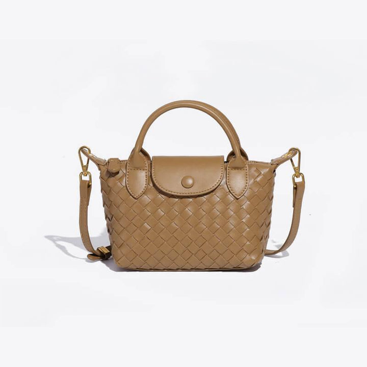 Women's Mini Handbag with Top Handle and Detachable Strap