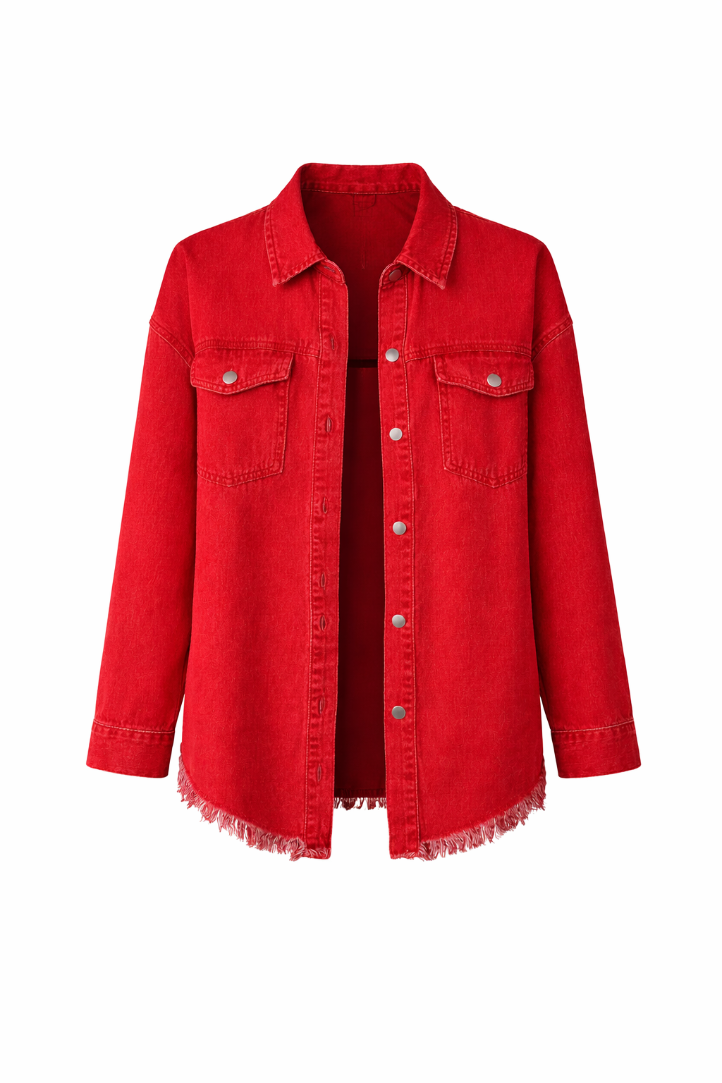 Women's Oversized Button Front Denim Jacket