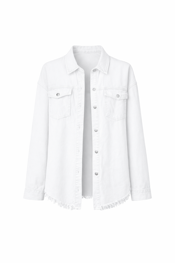 Women's Oversized Button Front Denim Jacket