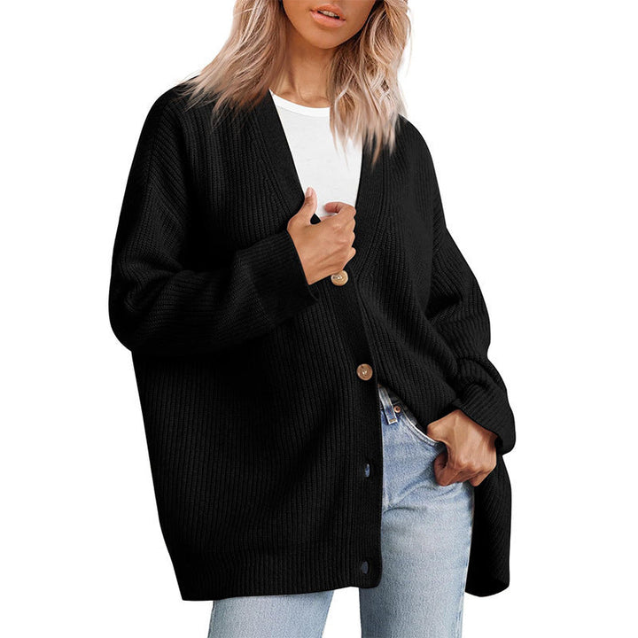 Women's Oversized Button Front Knit Cardigan