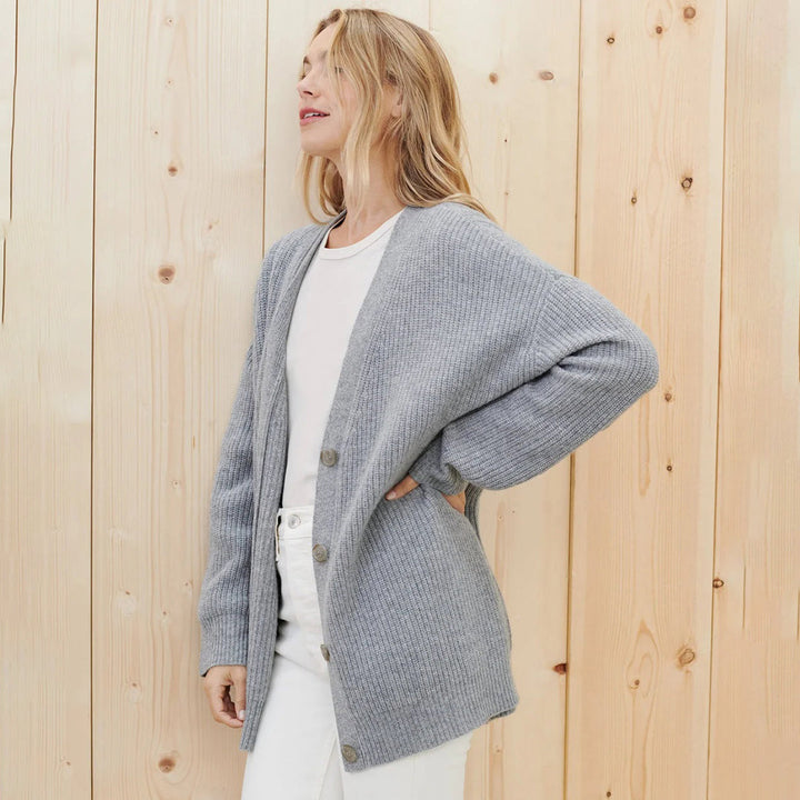 Women's Oversized Button Front Knit Cardigan