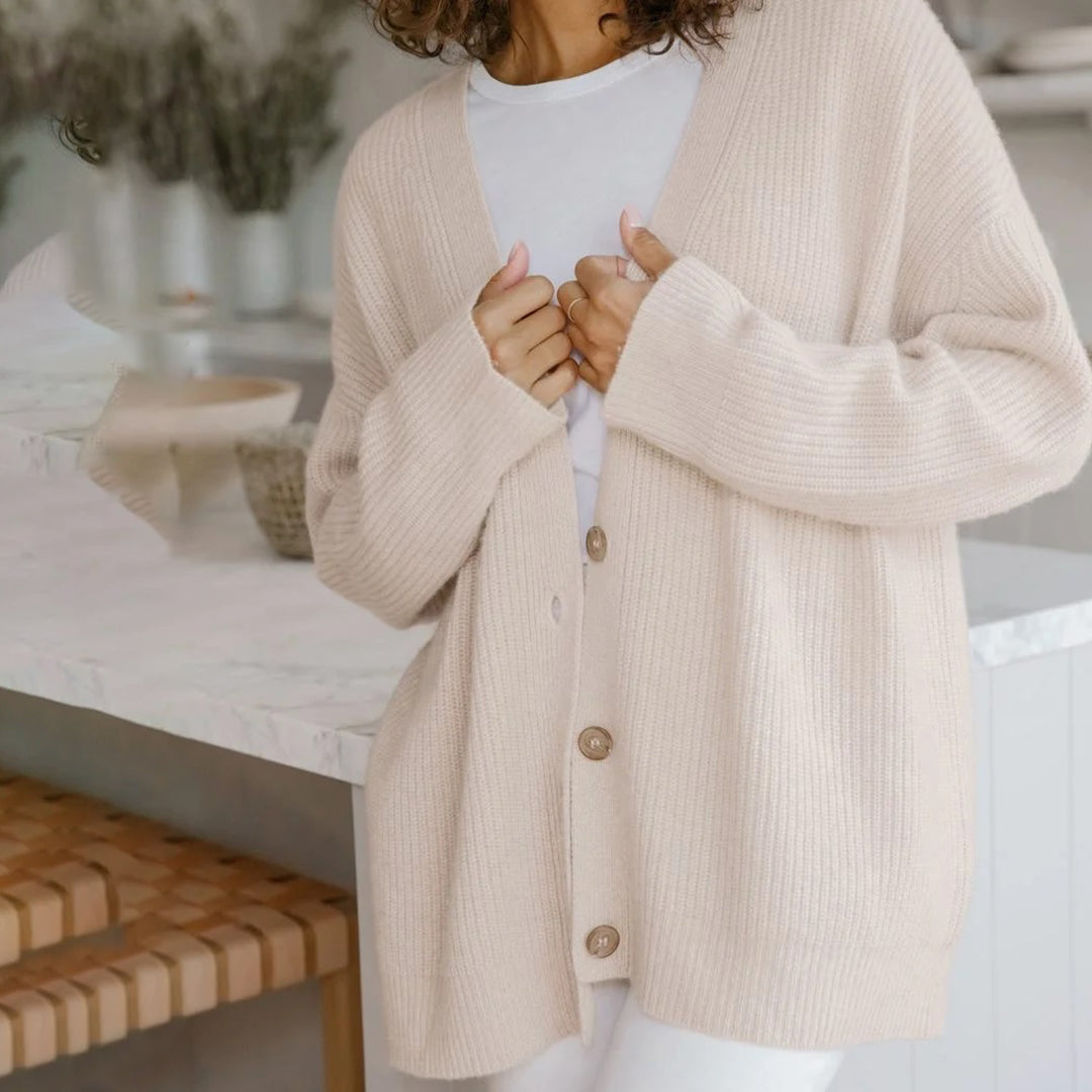 Women's Oversized Button Front Knit Cardigan