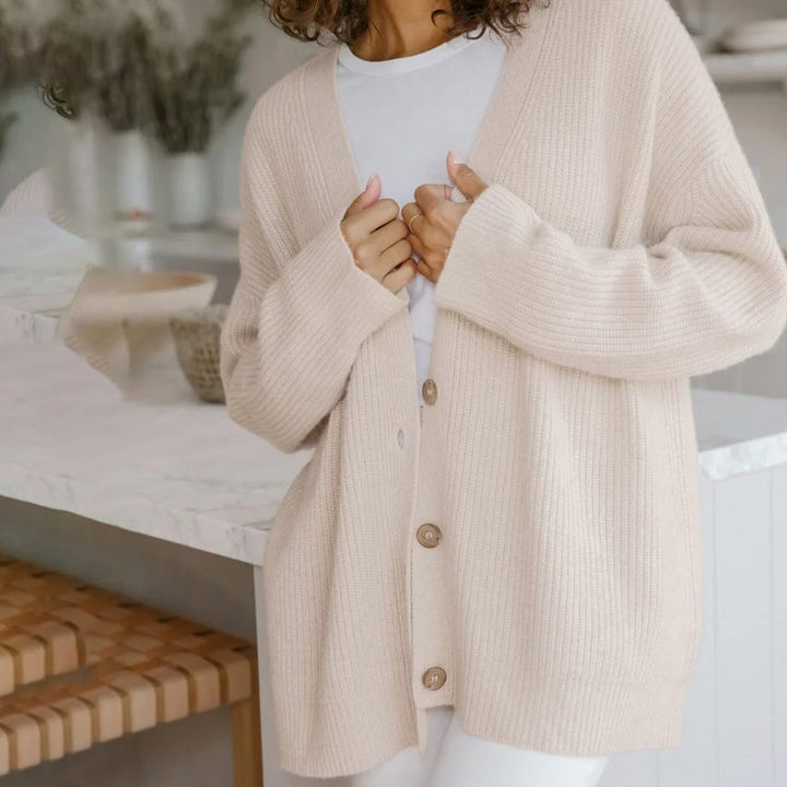 Women's Oversized Button Front Knit Cardigan