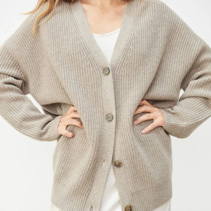 Women's Oversized Button Front Knit Cardigan