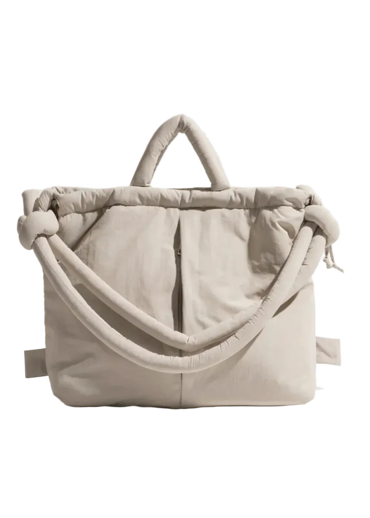 Women's Padded Tote Bag with Handle and Drawstring Closure