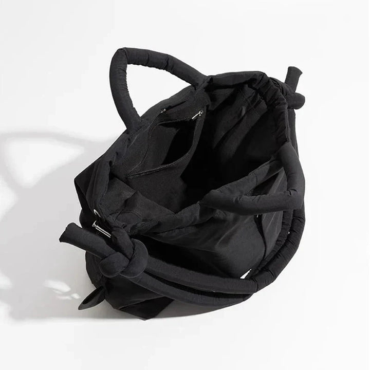 Women's Padded Tote Bag with Handle and Drawstring Closure