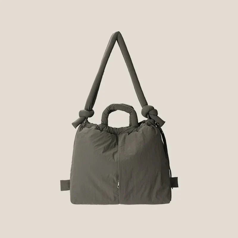 Women's Padded Tote Bag with Handle and Drawstring Closure