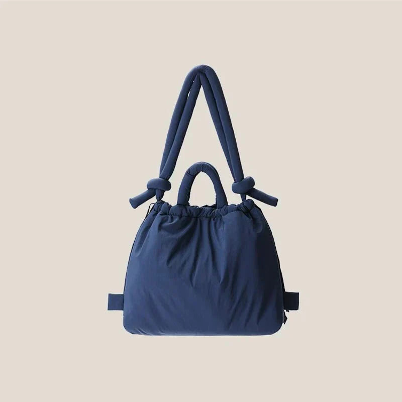 Women's Padded Tote Bag with Handle and Drawstring Closure