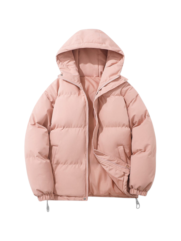 Women's Padded Zip Winter Jacket with Hood