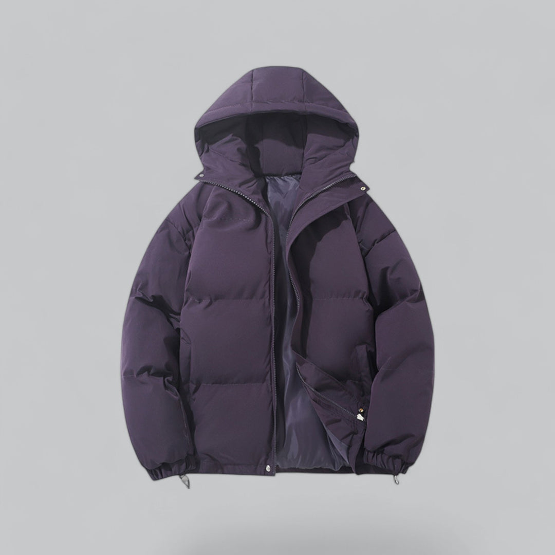 Women's Padded Zip Winter Jacket with Hood