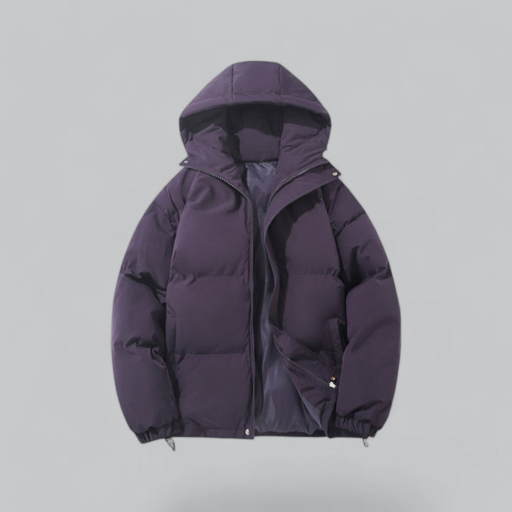 Women's Padded Zip Winter Jacket with Hood