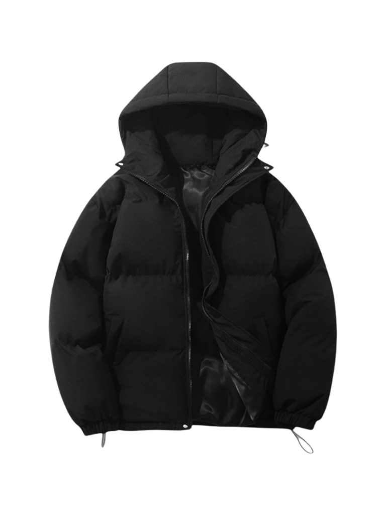 Women's Padded Zip Winter Jacket with Hood