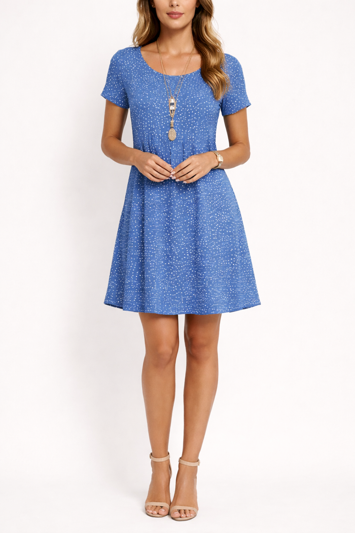 Women's Printed Short Sleeve Mini Dress