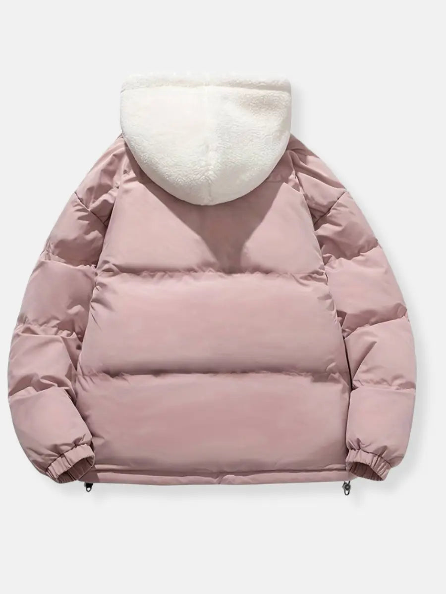 Women's Quilted Hooded Jacket With Padded Panels