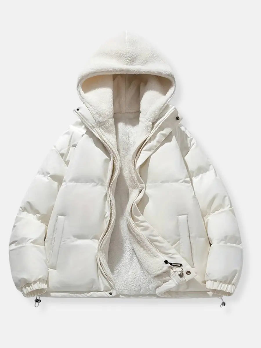 Women's Quilted Hooded Jacket With Padded Panels