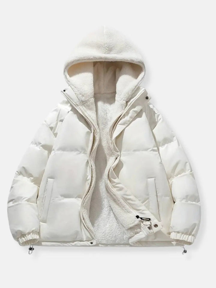 Women's Quilted Hooded Jacket With Padded Panels