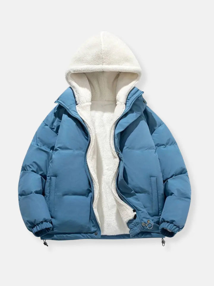Women's Quilted Hooded Jacket With Padded Panels
