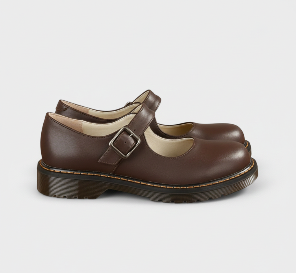 Women’s Round Toe Buckle Strap Flat Mary Jane Pumps