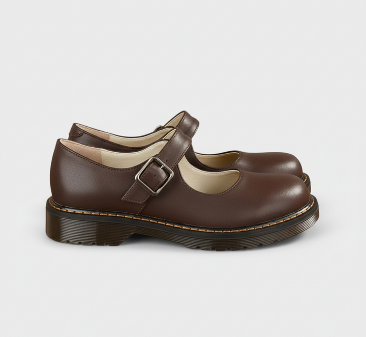 Women’s Round Toe Buckle Strap Flat Mary Jane Pumps