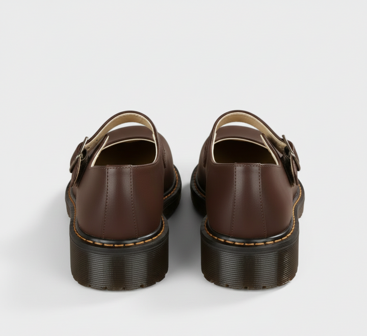 Women’s Round Toe Buckle Strap Flat Mary Jane Pumps