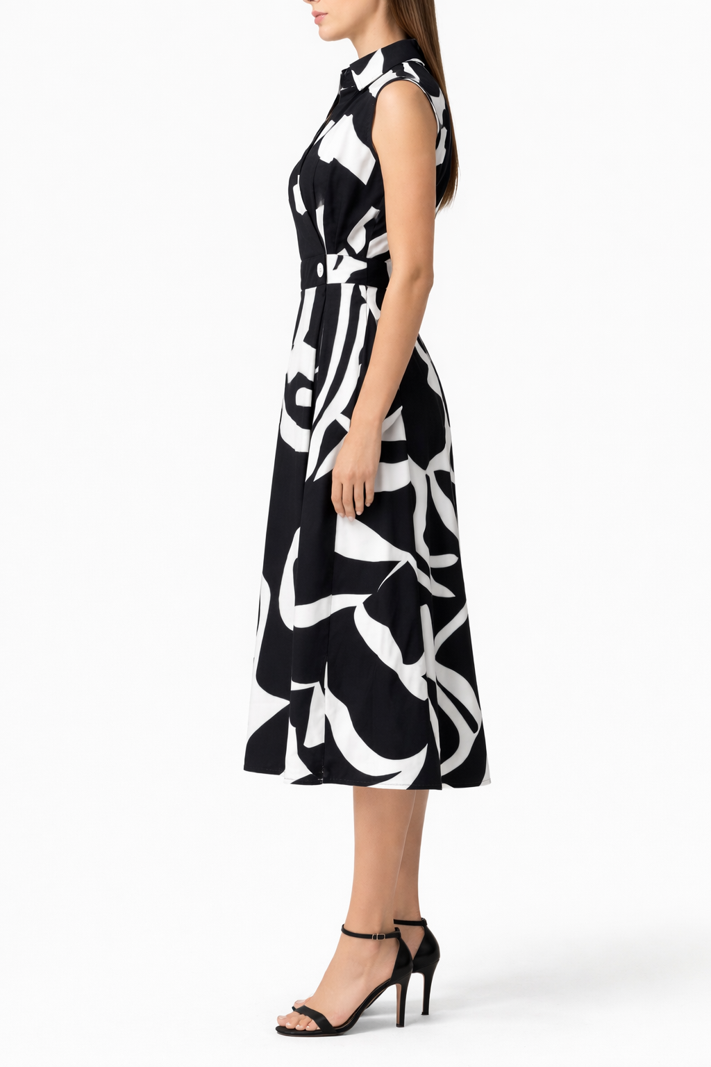 Women's Short Sleeves Printed Lapel Maxi Dresses