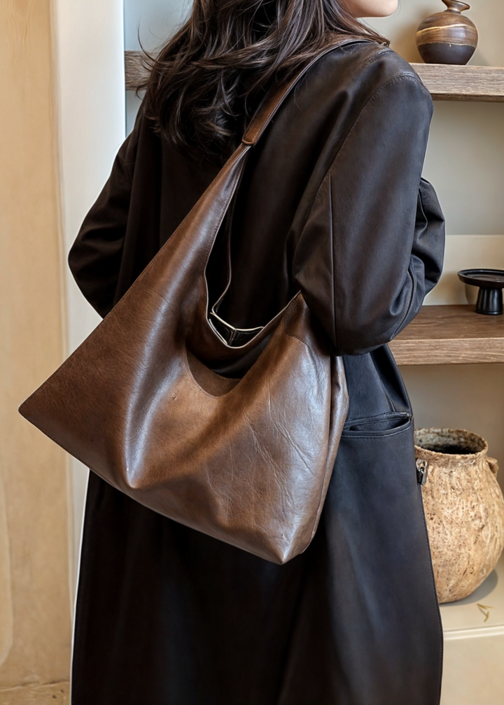 Women's Shoulder Bag with Single Strap and Large Open Design