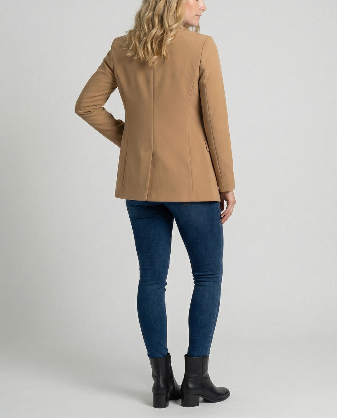 Women's Single Button Lapel Collar Blazer