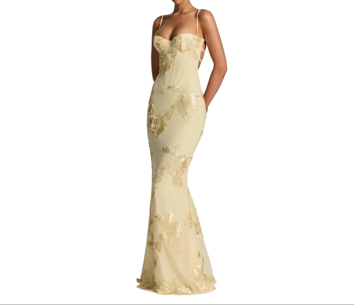 Women’s Sleeveless Lace Back Maxi Dress