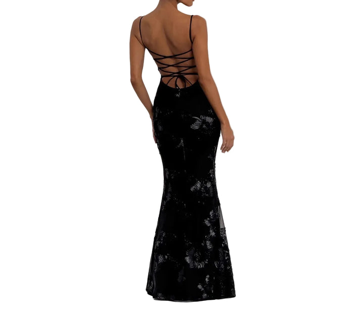 Women’s Sleeveless Lace Back Maxi Dress