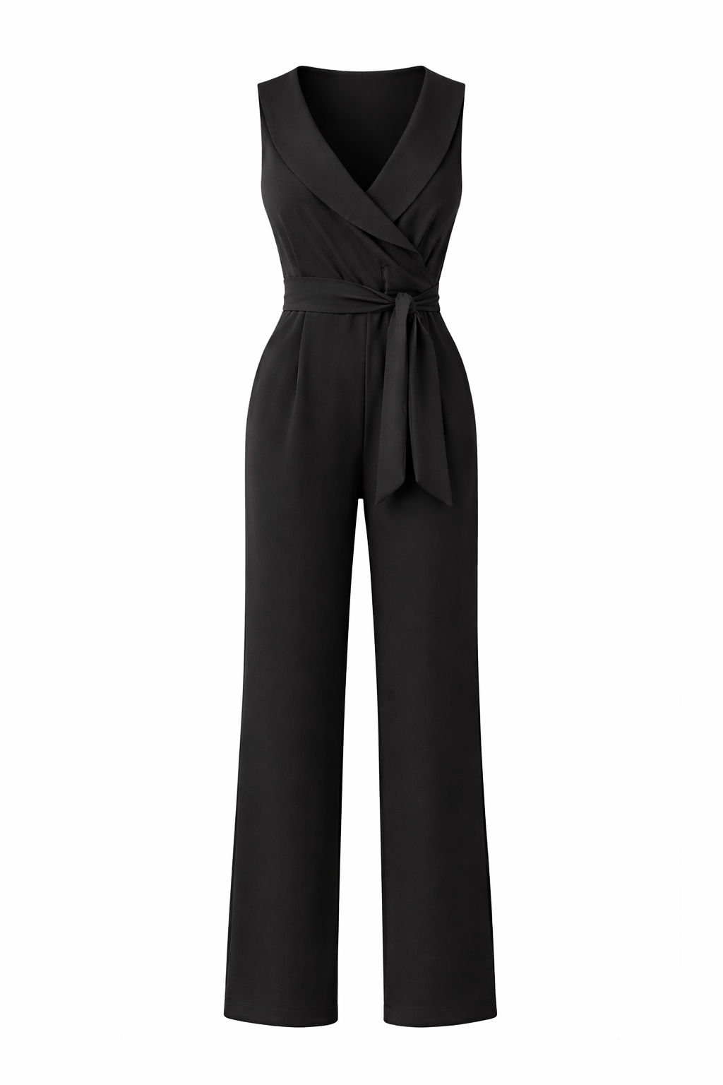 Women's Sleeveless Wide Leg One Piece Jumpsuit
