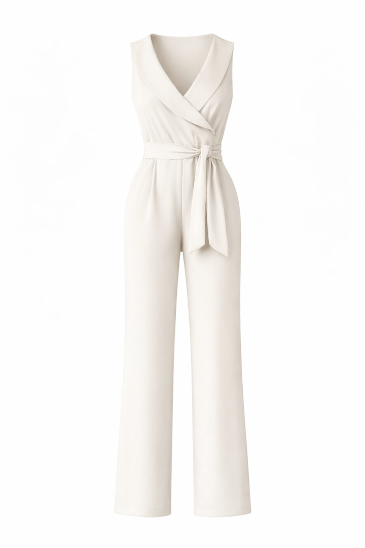 Women's Sleeveless Wide Leg One Piece Jumpsuit