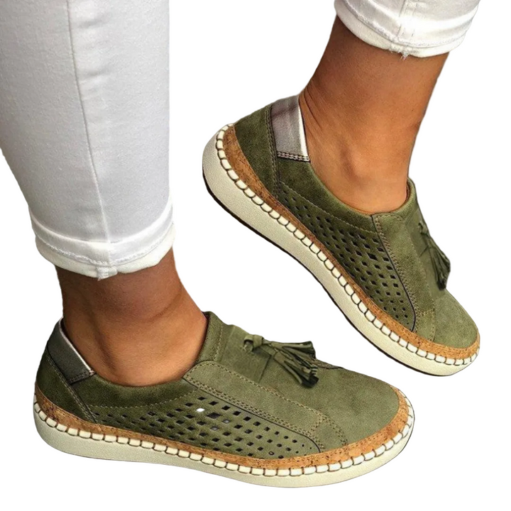 Women's Slip On Low Top Trainers with Cut Out Upper
