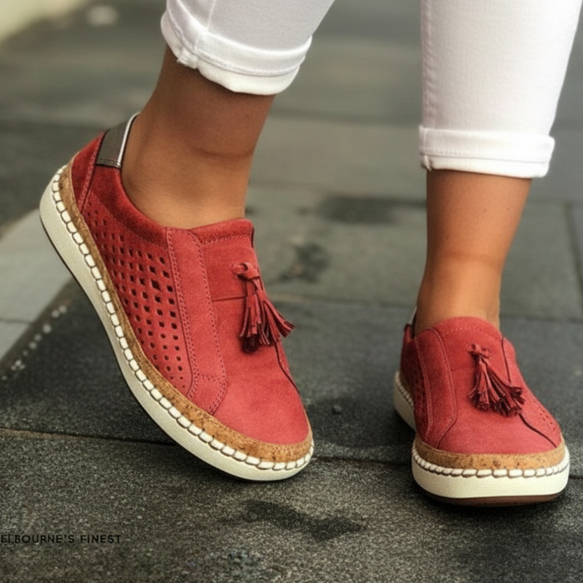 Women's Slip On Low Top Trainers with Cut Out Upper
