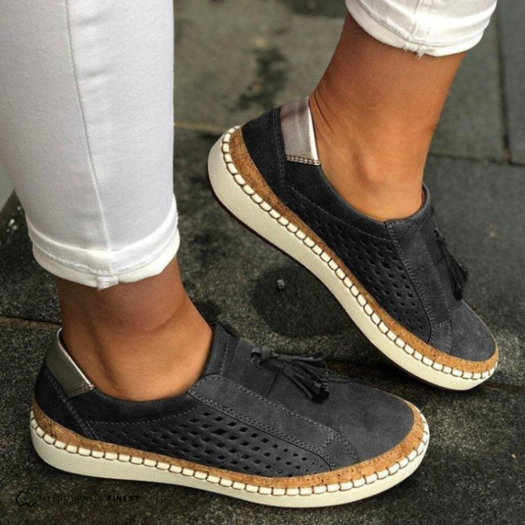 Women's Slip On Low Top Trainers with Cut Out Upper
