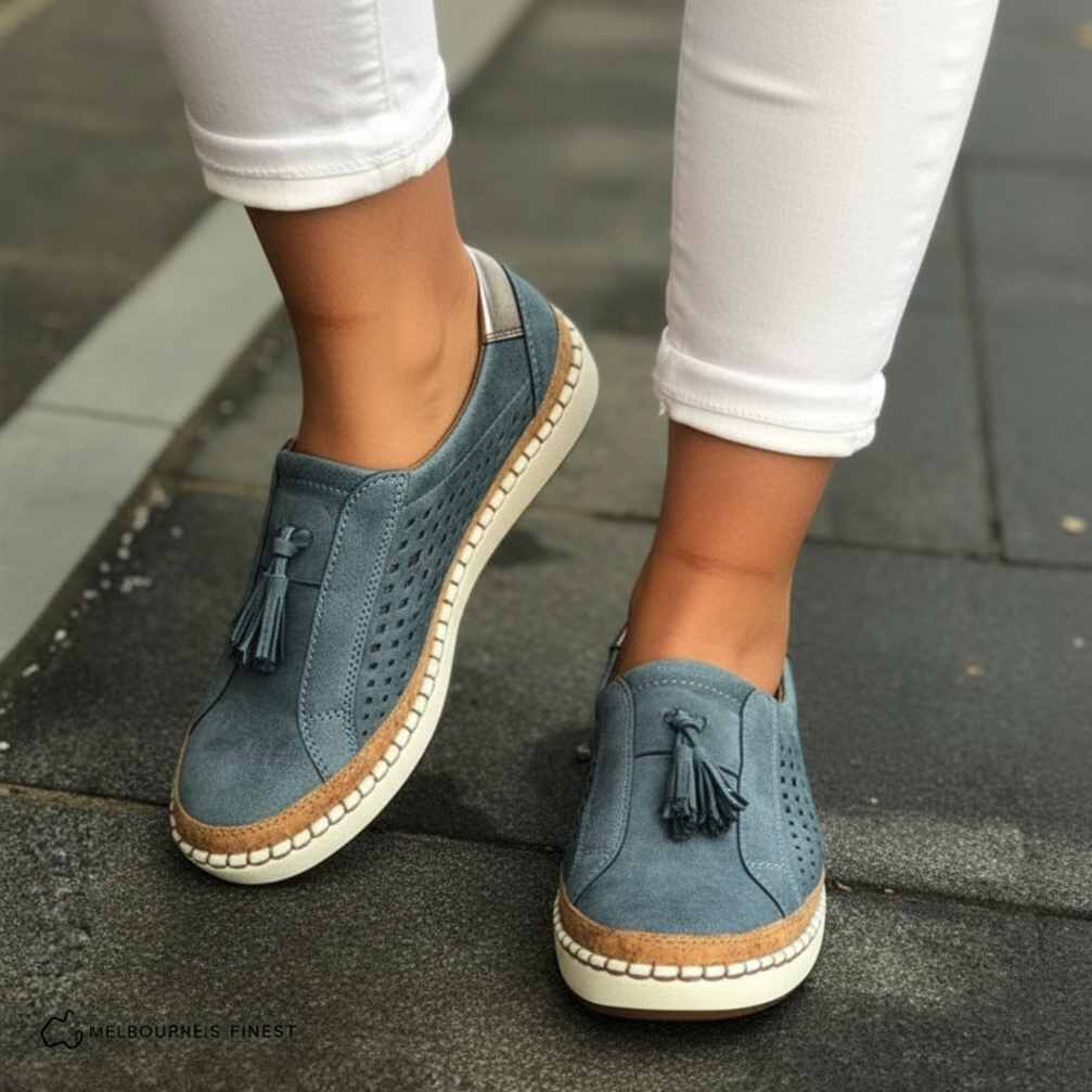 Women's Slip On Low Top Trainers with Cut Out Upper