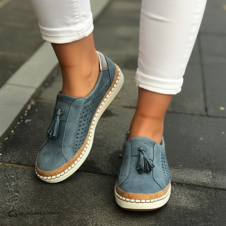 Women's Slip On Low Top Trainers with Cut Out Upper