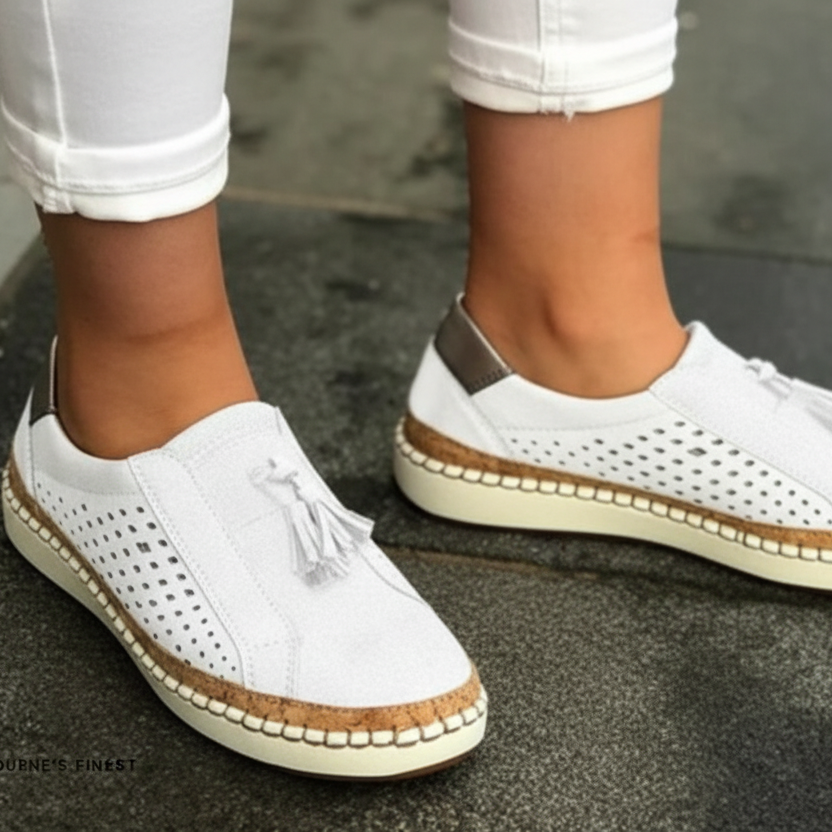 Women's Slip On Low Top Trainers with Cut Out Upper