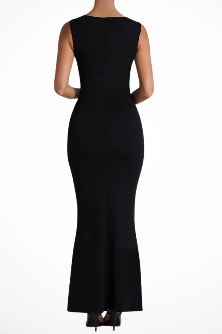 Women's Square Neck Bodycon Wedding Guest Maxi Dress