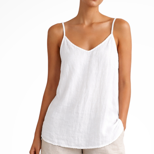 Women’s V Neck Cami Blouse with Thin Strap