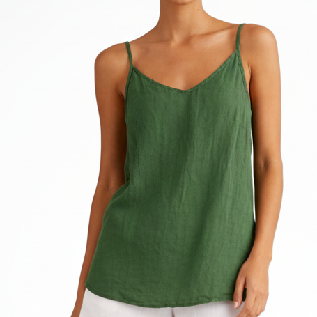 Women’s V Neck Cami Blouse with Thin Strap
