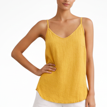 Women’s V Neck Cami Blouse with Thin Strap