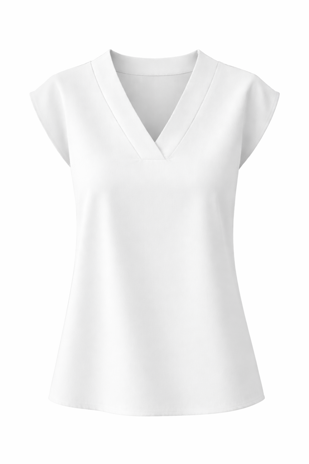 Women's V Neck Short Sleeve Blouse