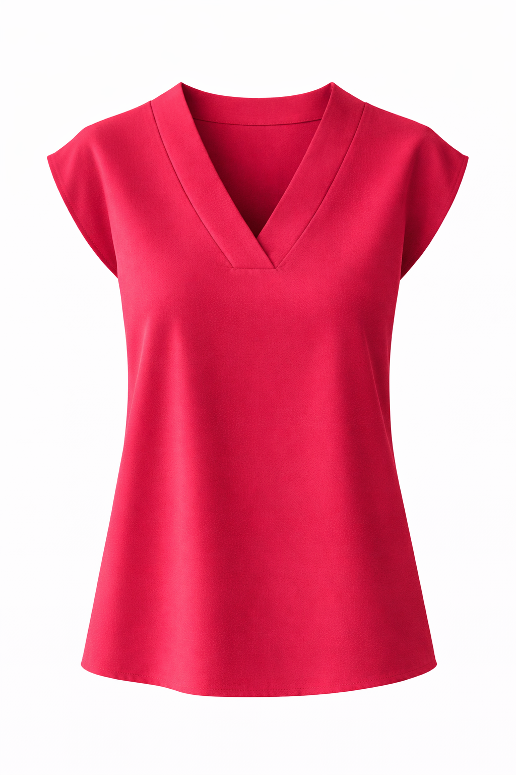 Women's V Neck Short Sleeve Blouse