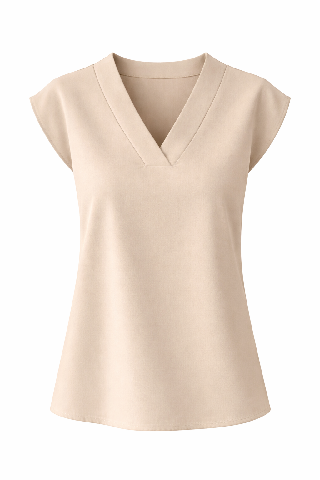 Women's V Neck Short Sleeve Blouse